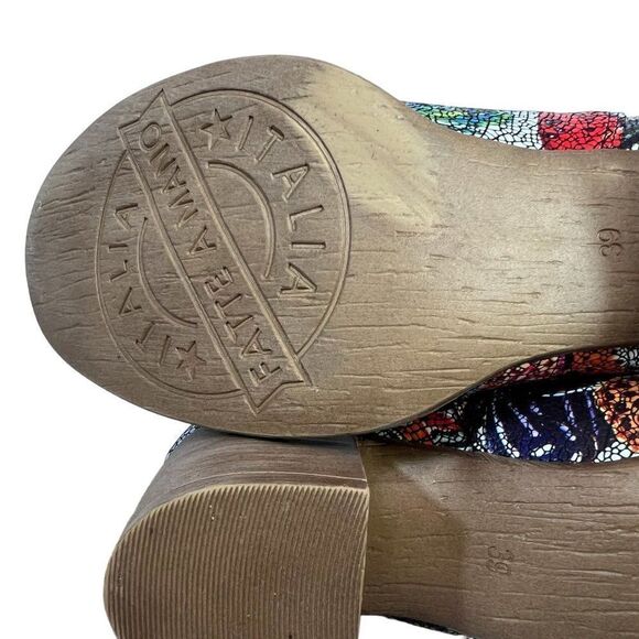 Zapato Leather Butterfly Mosaic Ankle Boots, Made in Italy, Size EU 39, US 8 M - Picture 7 of 9